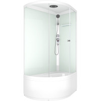 Душевая кабина Domani-Spa Simple high R (DS01Sm128RHWCl00-V1.2) 120x80 прозрачное стекло / белые стенки с крышей