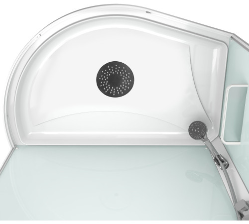 Душевая кабина Domani-Spa Simple high R (DS01Sm128RHWCl00-V1.2) 120x80 прозрачное стекло / белые стенки с крышей