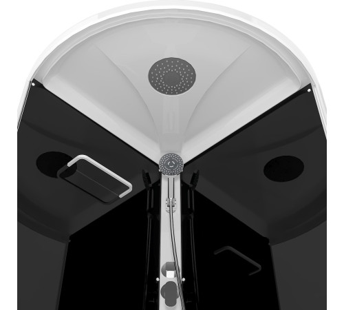 Душевая кабина Domani-Spa Simple high DS01Sm99HBT00-V1.2) 90x90 тонированное стекло / черные стенки с крышей