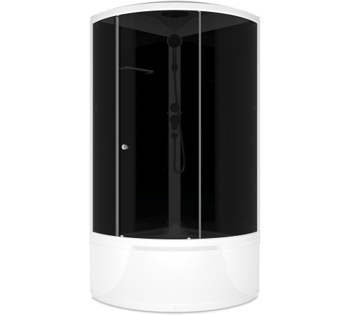 Душевая кабина Domani-Spa Simple high DS01Sm99HBT00-V1.2) 90x90 тонированное стекло / черные стенки с крышей
