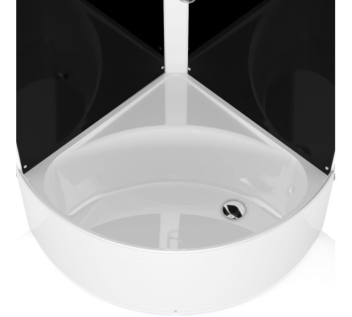 Душевая кабина Domani-Spa Simple high DS01Sm99HBT00-V1.2) 90x90 тонированное стекло / черные стенки с крышей