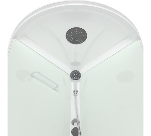 Душевая кабина Domani-Spa Simple high (DS01Sm99HWM00-V1.2) 90x90 матированное стекло / белые стенки с крышей