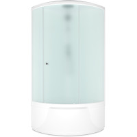 Душевая кабина Domani-Spa Simple high (DS01Sm99HWM00-V1.2) 90x90 матированное стекло / белые стенки с крышей