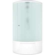 Душевая кабина Domani-Spa Simple high (DS01Sm99HWM00-V1.2) 90x90 матированное стекло / белые стенки с крышей