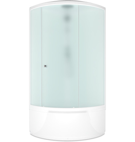 Душевая кабина Domani-Spa Simple high (DS01Sm99HWM00-V1.2) 90x90 матированное стекло / белые стенки с крышей