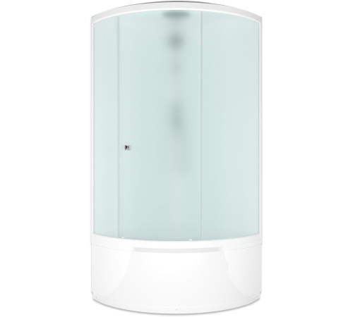 Душевая кабина Domani-Spa Simple high (DS01Sm99HWM00-V1.2) 90x90 матированное стекло / белые стенки с крышей