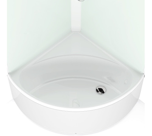 Душевая кабина Domani-Spa Simple high (DS01Sm99HWM00-V1.2) 90x90 матированное стекло / белые стенки с крышей