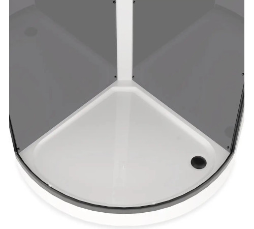 Душевая кабина Domani-Spa Simple 99 Black accents (DS01Sm99LGrCl00.Gt-V1.2-Black)   90x90 прозрачное стекло / серые стенки / профиль графит с крышей