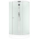Душевая кабина Domani-Spa Simple 99  (DS01Sm99LWCl00-V1.2)   90x90 прозрачное стекло / белые стенки с крышей