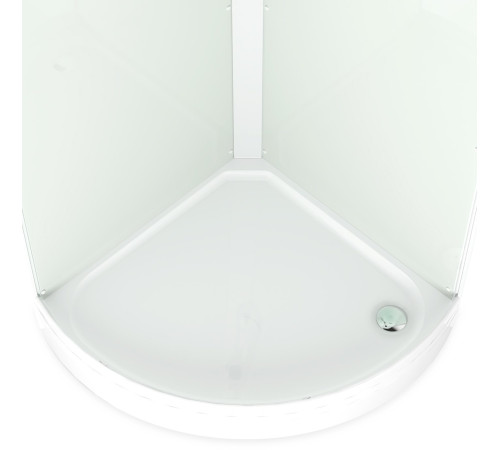 Душевая кабина Domani-Spa Simple 99  (DS01Sm99LWCl00-V1.2)   90x90 прозрачное стекло / белые стенки с крышей