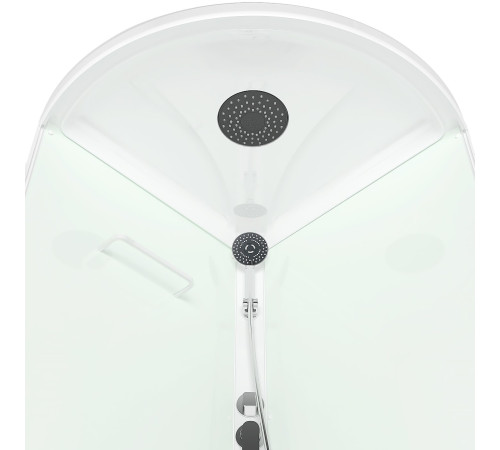 Душевая кабина Domani-Spa Simple 99  (DS01Sm99LWCl00-V1.2)   90x90 прозрачное стекло / белые стенки с крышей