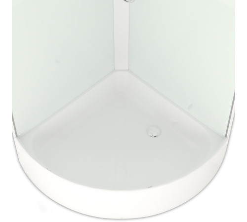 Душевая кабина Domani-Spa Simple 99 mid (DS01Sm99MWCl00-V1.2)  90x90 прозрачное стекло / белые стенки с крышей