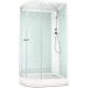 Душевая кабина Domani-Spa Delight 128 120x80 прозрачное стекло / белые стенки с крышей (правая)