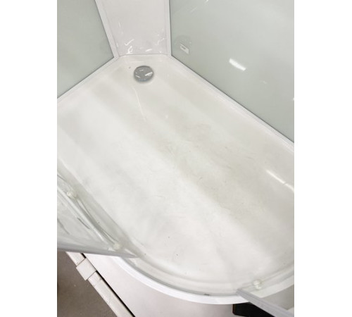 Душевая кабина Domani-Spa Delight 128 20x80 прозрачное стекло / белые стенки с крышей (левая)