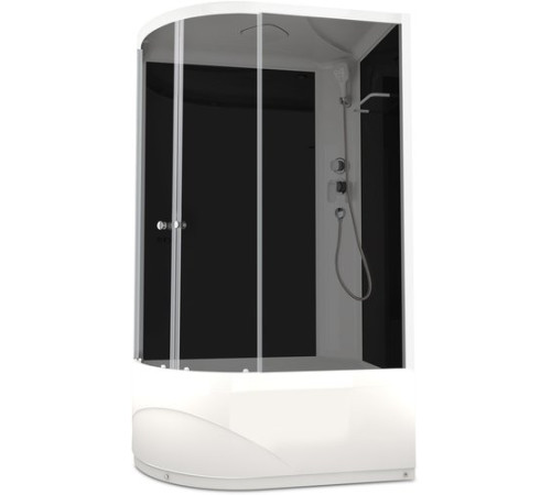 Душевая кабина Domani-Spa Delight 128 High (DS01DS128RHBT00)  120x80 тонированное стекло / черные стенки с крышей (правая)