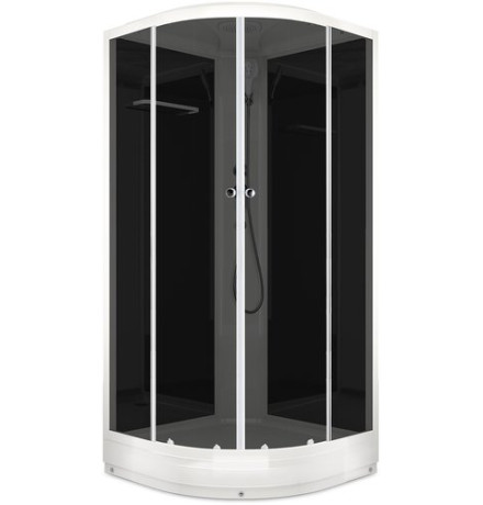 Душевая кабина Domani-Spa Delight 110 100x100 тонированное стекло / черные стенки с крышей