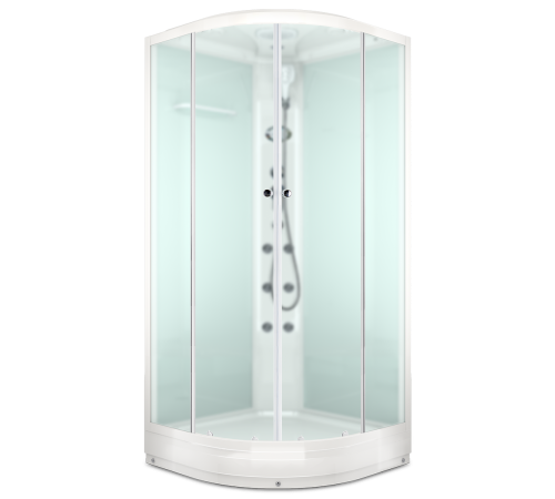 Душевая кабина Domani-Spa Delight 110 100x100 матовое стекло / белые стенки с крышей с гидромассажем Душевая кабина Domani-Spa Delight 110 100x100 матовое стекло / белые стенки с крышей с гидромассажем