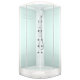 Душевая кабина Domani-Spa Delight 110 100x100 матовое стекло / белые стенки с крышей с гидромассажем