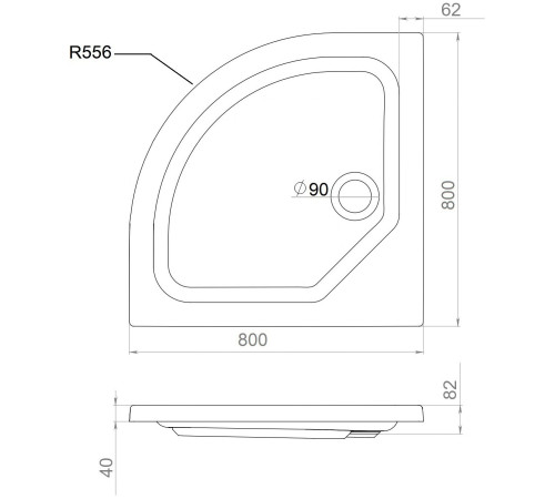 Душевой поддон Triton ПД22 80x80 (000001181)