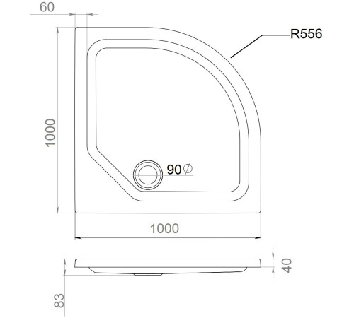 Душевой поддон Triton ПД6 100x100 (000001326)