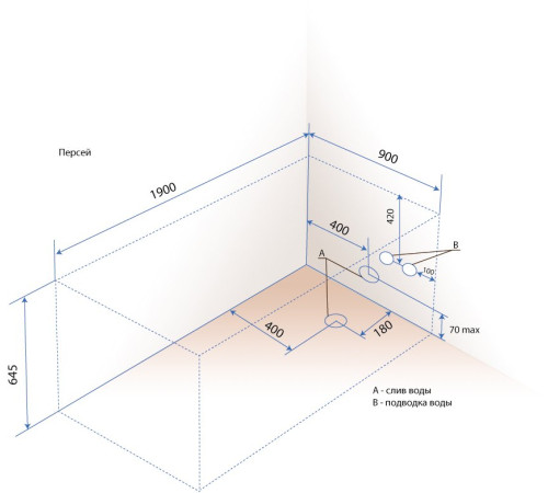 Акриловая ванна Triton Персей Экстра 190x90 (Н0000025024)