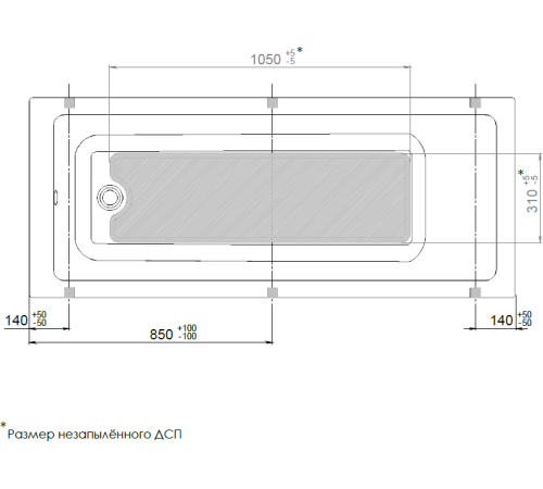 Акриловая ванна Triton Аура 170х70 (Щ0000042101)