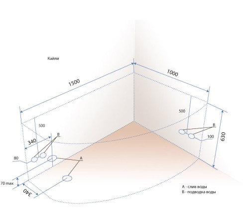 Акриловая ванна Triton Кайли New левая 150х100 (Щ0000048090)