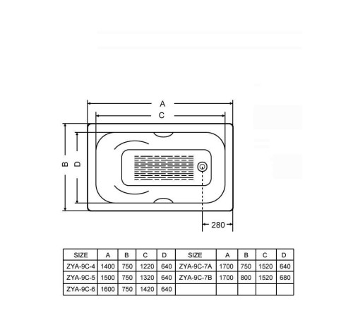Ванна чугунная Goldman Donni  170x75 (000000135)