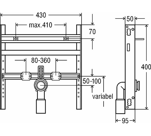 Инсталляция для умывальника 562618 Viega Swift Инсталляция для умывальника 562618 Viega Swift