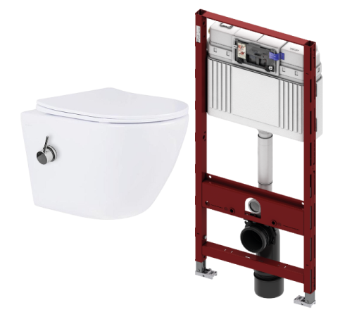 Комплект: инсталляция TECEprofil 9300302 c подвесным унитазом Amore di Mare Delio Bidet P203-X