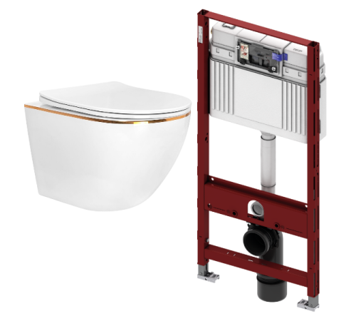 Комплект: инсталляция TECEprofil 9300302 c подвесным унитазом Amore di Mare Delio P203G