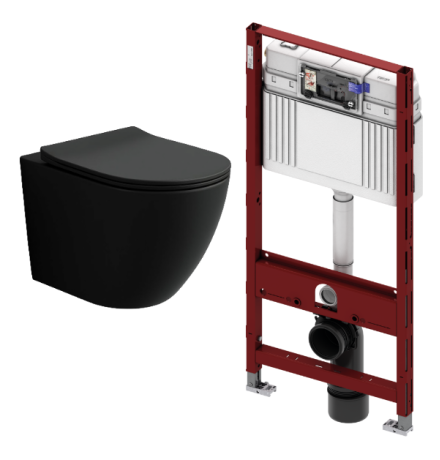 Комплект: инсталляция TECEprofil 9300302 c подвесным унитазом Amore di Mare Delio Tornado P203MB-T
