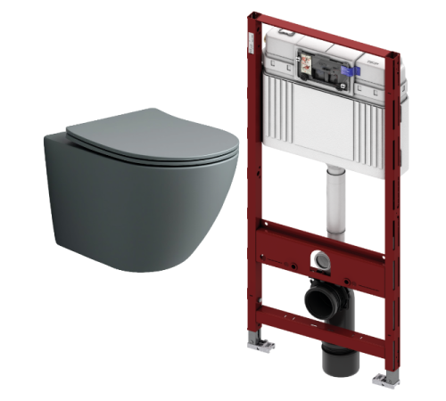 Комплект: инсталляция TECEprofil 9300302 c подвесным унитазом Amore di Mare Delio Tornado P203MGR-T