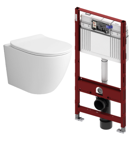 Комплект: инсталляция TECEprofil 9300302 c подвесным унитазом Amore di Mare Delio Tornado P203MW-T
