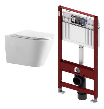Комплект: инсталляция TECEprofil 9300302 c подвесным унитазом Amore di Mare Elsa Tornado P312-T