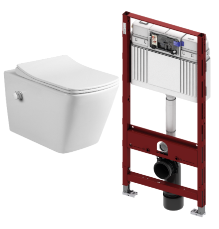 Комплект: инсталляция TECEprofil 9300302 c подвесным унитазом Amore di Mare Garda Bidet P310-X