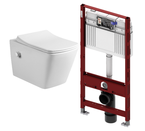 Комплект: инсталляция TECEprofil 9300302 c подвесным унитазом Amore di Mare Garda Bidet P310-X