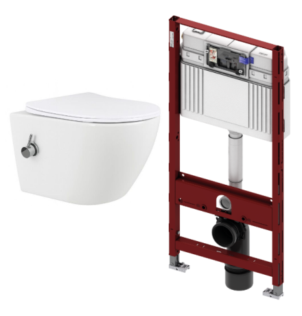 Комплект: инсталляция TECEprofil 9300302 c подвесным унитазом Amore di Mare Lenza Tornado Bidet P252-XT