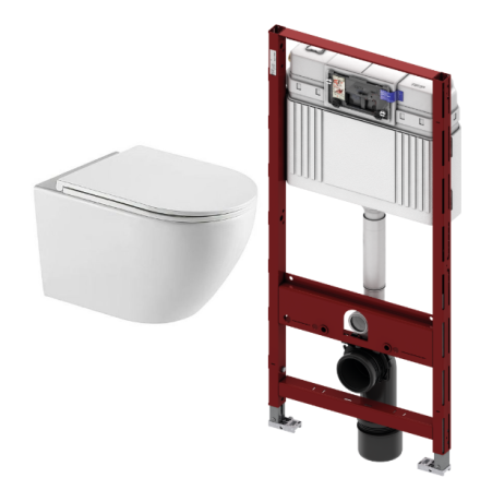 Комплект: инсталляция TECEprofil 9300302 c подвесным унитазом Amore di Mare Lenza Tornado P252-T