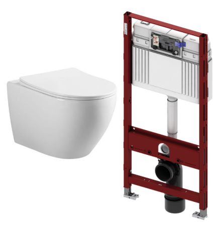 Комплект: инсталляция TECEprofil 9300302 c подвесным унитазом Amore di Mare Nemi Tornado P311-T