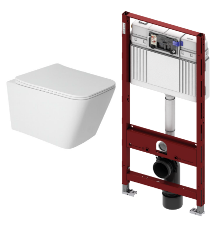 Комплект: инсталляция TECEprofil 9300302 c подвесным унитазом Amore di Mare Tassaro Tornado P202MW-T