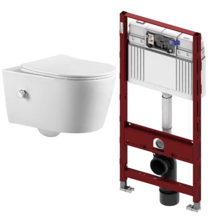 Комплект: инсталляция TECEprofil 9300302 c подвесным унитазом Amore di Mare Temo Bidet P322-X