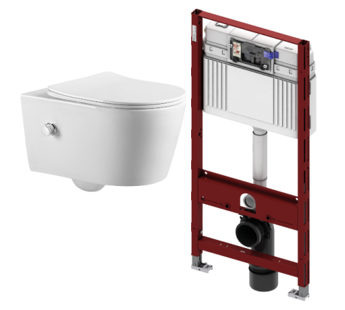 Комплект: инсталляция TECEprofil 9300302 c подвесным унитазом Amore di Mare Temo Bidet P322-X