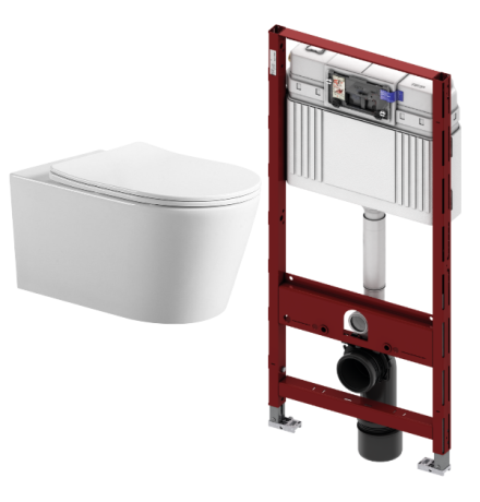 Комплект: инсталляция TECEprofil 9300302 c подвесным унитазом Amore di Mare Temo P322