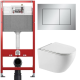 Комплект: инсталляция для унитаза TECEbase kit 9400402 с кнопкой и подвесным унитазом Amore di Mare Lenza Tornado P252-T 