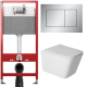 Комплект: инсталляция для унитаза TECEbase kit 9400402 с кнопкой и подвесным унитазом Amore di Mare Tassaro Tornado P202-T