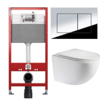 Комплект: инсталляция Tece 9400412 с подвесным унитазом Teymi Lina S T40102
