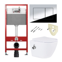 Комплект 6 в 1: инсталляция TECEbase kit 9400412 с кнопкой хром и подвесным унитазом Amore di Mare Delio Bidet P203-X
