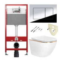 Комплект 6 в 1: инсталляция TECEbase kit 9400412 с кнопкой хром и подвесным унитазом Amore di Mare Delio P203G