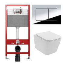 Комплект: инсталляция Tece 9400412 с подвесным унитазом Lekvo T-202